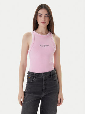 Guess Jeans Guess Jeans Felső W6RP23 KA0H1 Rózsaszín Classic Fit