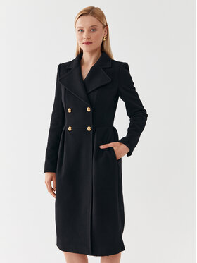 Elisabetta Franchi Elisabetta Franchi Cappotto di lana CP-002-36E2-V860 Nero Regular Fit