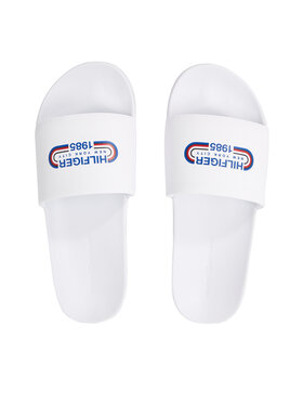 Tommy Hilfiger Natikači Rwb Hilfiger Oly Pool Slide FM0FM05019 Bela