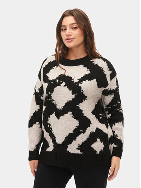 Zizzi Zizzi Пуловер M61219A Черен Regular Fit