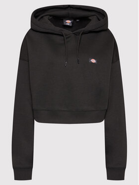 Dickies Dickies Džemperis ar kapuci Oakport DK0A4XJTBLK Melns Cropped Fit