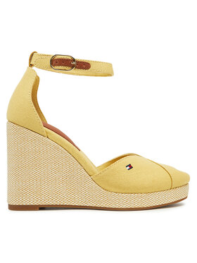 Tommy Hilfiger Tommy Hilfiger Poolsaapad Flag High Wedge Espad Closed Toe FW0FW08494 Kollane