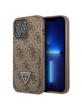 Guess Guess Etui na telefon iPhone 13 Pro Brązowy