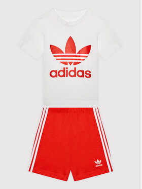 adidas adidas Komplet t-shirt i szorty sportowe Tee Set HE4659 Biały Regular Fit