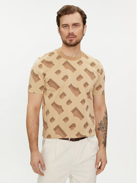 BOSS Boss Tričko Tiburt 419 50504100 Béžová Regular Fit