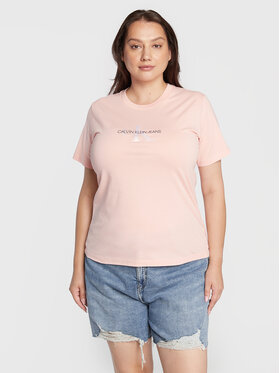 Calvin Klein Jeans Plus Calvin Klein Jeans Plus T-Shirt J20J217518 Różowy Regular Fit