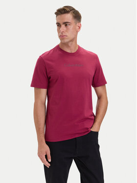 Calvin Klein Calvin Klein T-Shirt Logo 30s LV04LD230G Czerwony ciemny Regular Fit