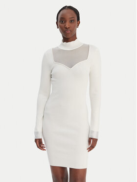 Guess Guess Vestito di maglia W6RK61 Z4842 Bianco Regular Fit