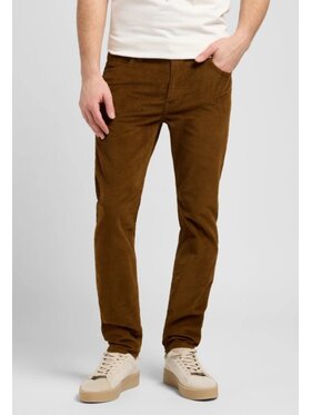 Lee Lee Spodnie materiałowe RIDER Brązowy Slim Fit