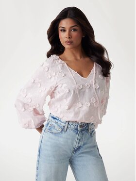 Guess Guess Top 174543 Różowy Classic Fit