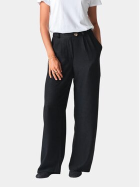 TeeShoppen TeeShoppen Spodnie materiałowe 'Basic Collection' Czarny Regular Fit