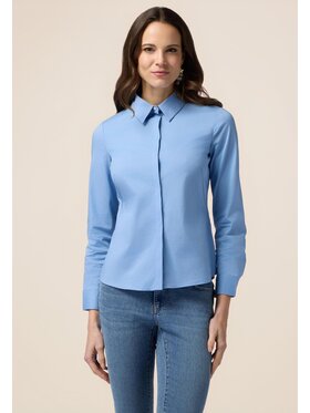 Oltre Oltre Koszula 5373R102932N004 Turkusowy Slim Fit