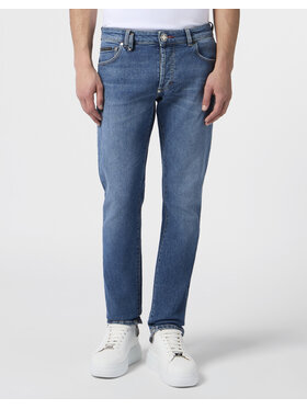 PHILIPP PLEIN PHILIPP PLEIN Džínsy 30579 Modrá Straight Leg
