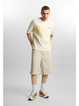 PROSTO. PROSTO. Szorty sportowe Reverse Beżowy Baggy Fit