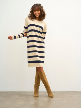 Cream Cream Pletena obleka CRDela 10611015 Bež Loose Fit