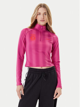 adidas adidas Bluza Half-Zip Graphic Football JW3638 Różowy Regular Fit