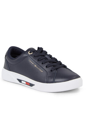 Tommy Hilfiger Tommy Hilfiger Sneakersy Global Stripes Court Sneaker FW0FW07559 Niebieski