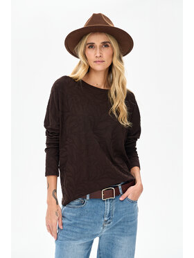 blue shadow blue shadow Bluzka Dazi Brązowy Regular Fit