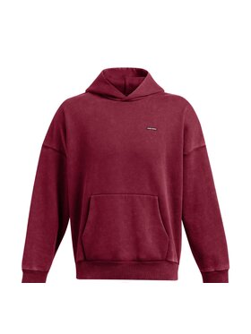 Under Armour Under Armour Bluza Icon HWT Flc Wash OS Hood Czerwony Regular Fit