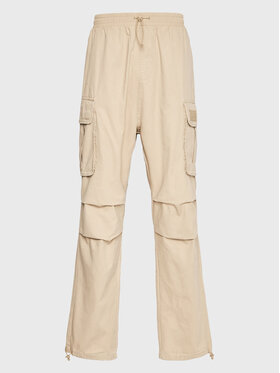 Karl Kani Karl Kani Pantalon en tissu Rubber Signature 6002506 Beige Relaxed Fit