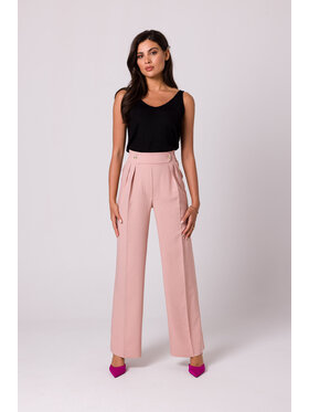 BeWear BeWear Spodnie damskie B252 Różowy Regular Fit