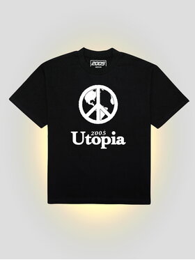2005 2005 T-Shirt Utopia Czarny Oversize