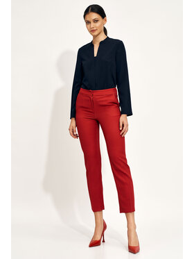 NIFE NIFE Spodnie materiałowe Spodnie materiałowe Czerwony Classic Fit