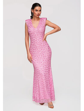 Ombre Ombre Sukienka wieczorowa LA-OM-DLR341 Różowy Slim Fit
