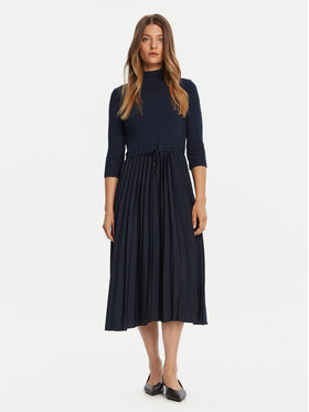Tommy Hilfiger Tommy Hilfiger Ежедневна рокля WW0WW46138 Тъмносин Slim Fit