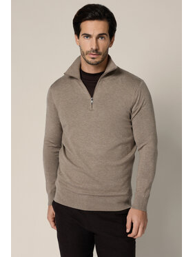 Lancerto Lancerto Sweter Lucan SW073225000076 Beżowy Regular Fit