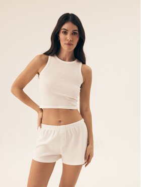 Esotiq Esotiq Piżama 43589 Biały Regular Fit