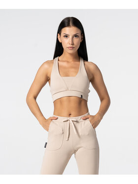 Carpatree Carpatree Biustonosz sportowy MellowRib Beżowy