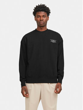 Jack&Jones Jack&Jones Majica dugih rukava Riley 12250647 Crna Regular Fit