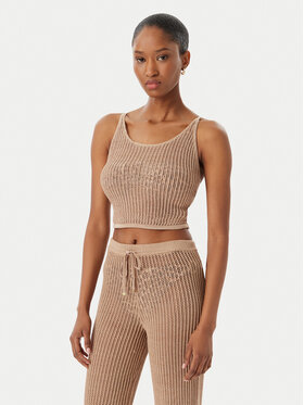 Guess Guess Τοπ E6GR00 Z5371 Μπεζ Regular Fit