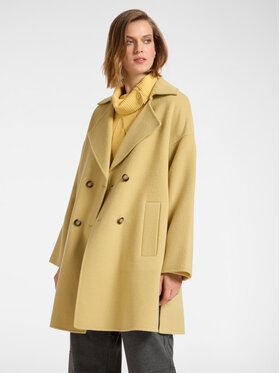 Elena Mirò Elena Mirò Cappotto invernale 8081E000162N008 Giallo Regular Fit