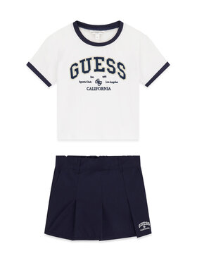 Guess Guess Komplet majica in krilo J6GG00 K6YW0 Mornarsko modra Regular Fit