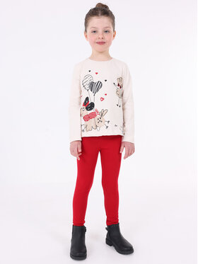 Mayoral Mayoral Set Sweatshirt und 2er-Pack Leggings 4.794 Rot Regular Fit