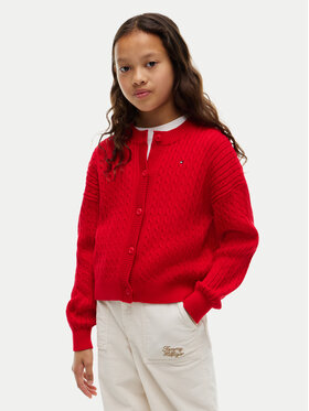 Tommy Hilfiger Tommy Hilfiger Kardigāns KG0KG09076 Sarkans Regular Fit