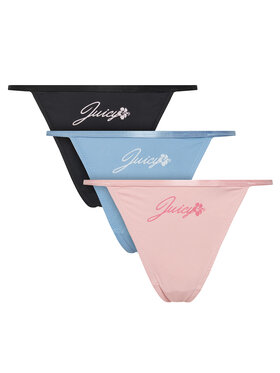 Juicy Couture Juicy Couture Set 3 perechi de chiloți tanga JCTUS125960 Colorat