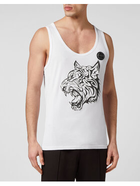 Plein Sport Plein Sport Tank top 1253 Biały Regular Fit