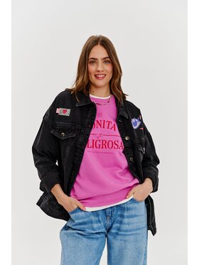 NAOKO NAOKO Jeansová bunda All Eyes On Me Černá Regular Fit