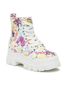 Buffalo Buffalo Туристически oбувки Aspha Lace Up Hi 1622282 Бял