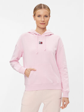 Tommy Jeans Tommy Jeans Pulóver Badge DW0DW15411 Rózsaszín Relaxed Fit