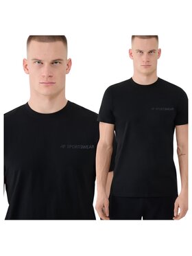 4F 4F T-Shirt 4FWAW25TTSHM3457-020S Czarny Regular Fit