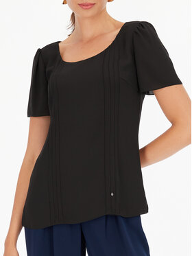 Potis & Verso Potis & Verso Bluzka Francesca Czarny Regular Fit