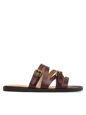 Guess Guess Klapki FLJGRY LEA03 Bordowy