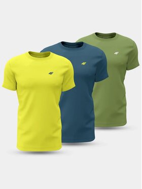 4F 4F Set di t-shirt 4FWSS24 TTSHM1896 90S MULTIKOLOR 3pak 5XL Multicolore Regular Fit