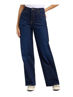 Lee Lee Jeansy 112365720 Granatowy Wide Leg