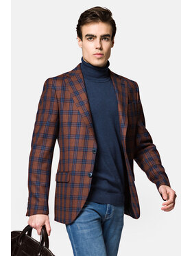 Lancerto Lancerto Marynarka MA099222000008 Brązowy Slim Fit