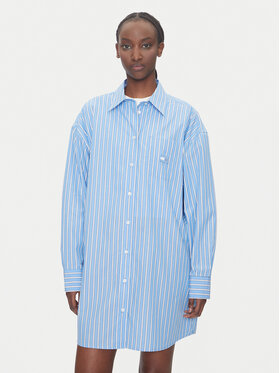 Tommy Jeans Tommy Jeans Rochie tip cămașă DW0DW21122 Albastru Relaxed Fit